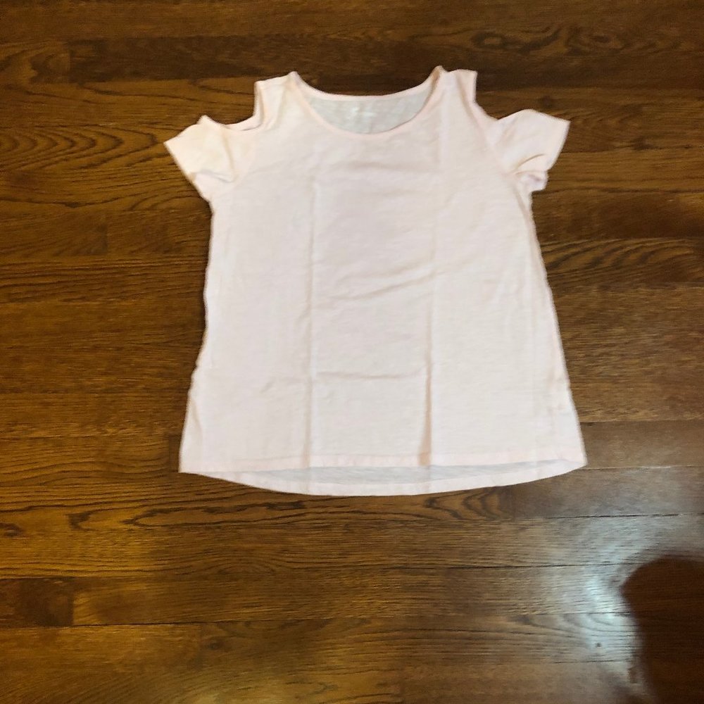 Pale Pink Off-the-Shoulder Top